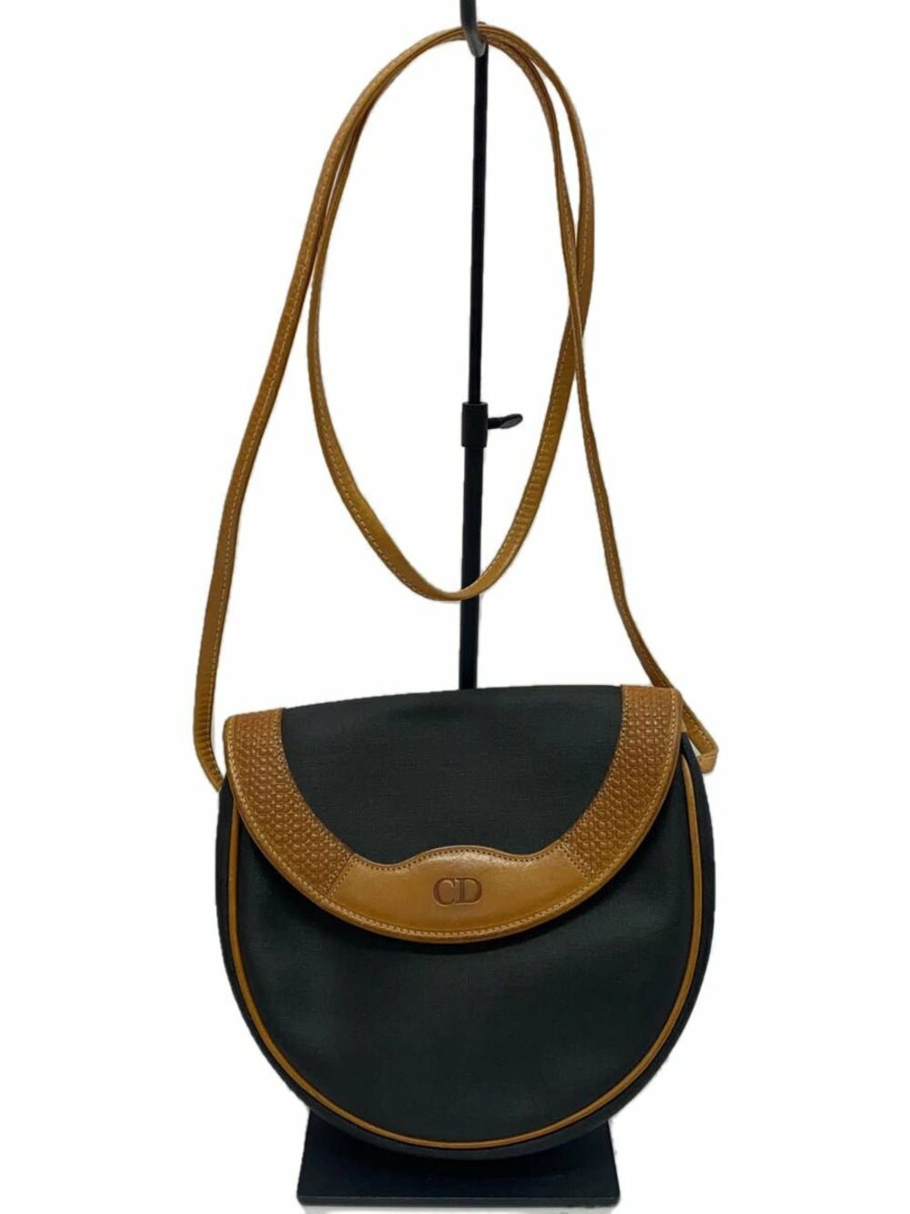 Christian Dior Shoulder Bag Black Half Moon